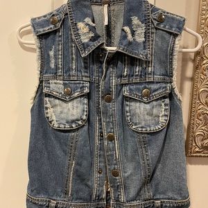 Free people denim vest